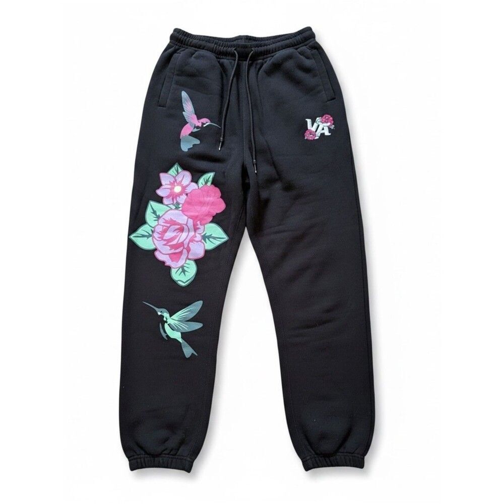 YoungLA 203 Zen Joggers Floral Hummingbird Graphic Cotton Sweatpant